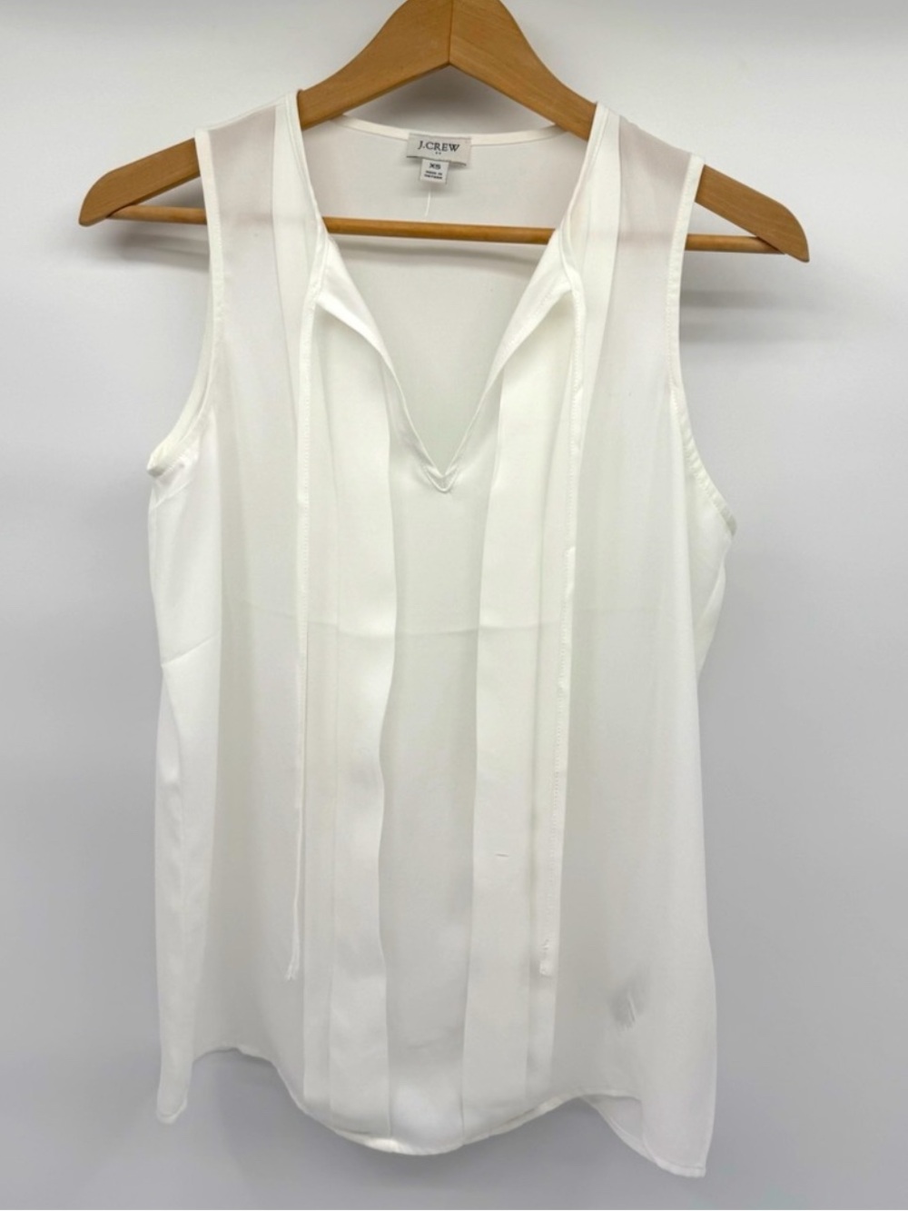 J Crew XS Womens White Blouse Shirt Top - Business Wear Flowy Boho (B2)